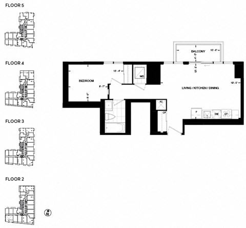 a floor plan of a house with three different floor plans